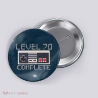 Level 70 Complete Retro Gamer 70th Birthday Button thumb 0