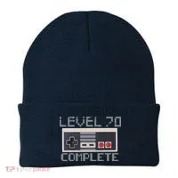Level 70 Complete Retro Gamer 70th Birthday Beanie thumb 0
