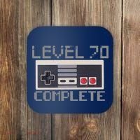 Level 70 Complete Retro Gamer 70th Birthday Coaster thumb 0