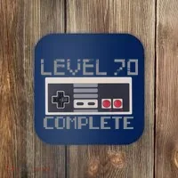 Level 70 Complete Retro Gamer 70th Birthday Coaster thumb 0