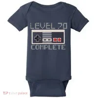 Level 70 Complete Retro Gamer 70th Birthday Baby Bodysuit thumb 0