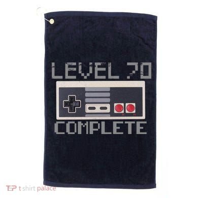 Level 70 Complete Retro Gamer 70th Birthday Golf Towel