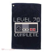 Level 70 Complete Retro Gamer 70th Birthday Golf Towel thumb 0