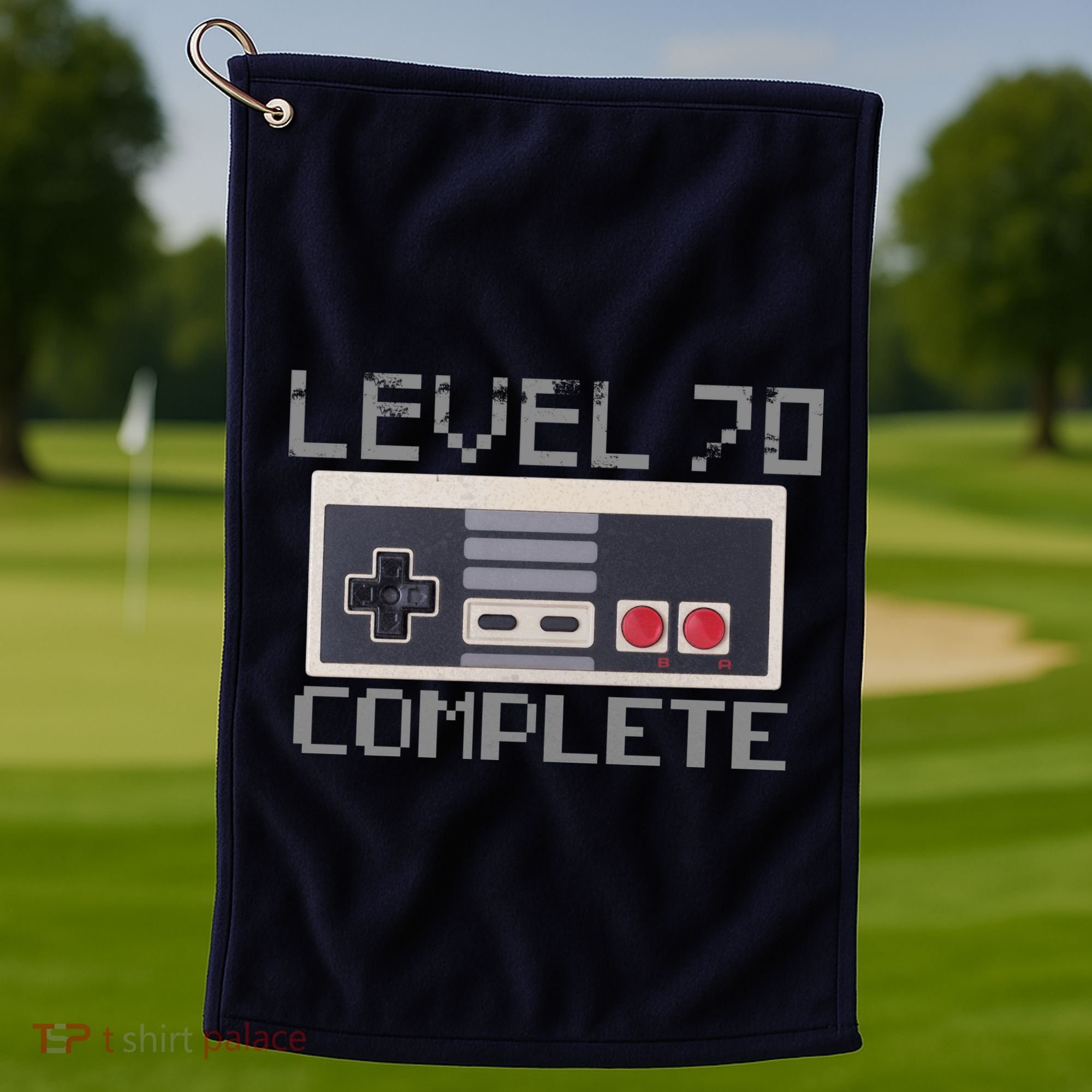 Level 70 Complete Retro Gamer 70th Birthday Golf Towel