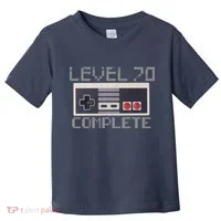 Level 70 Complete Retro Gamer 70th Birthday Toddler T-Shirt thumb 0