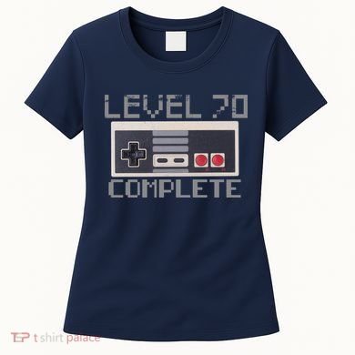 Level 70 Complete Retro Gamer 70th Birthday Women's T-Shirt