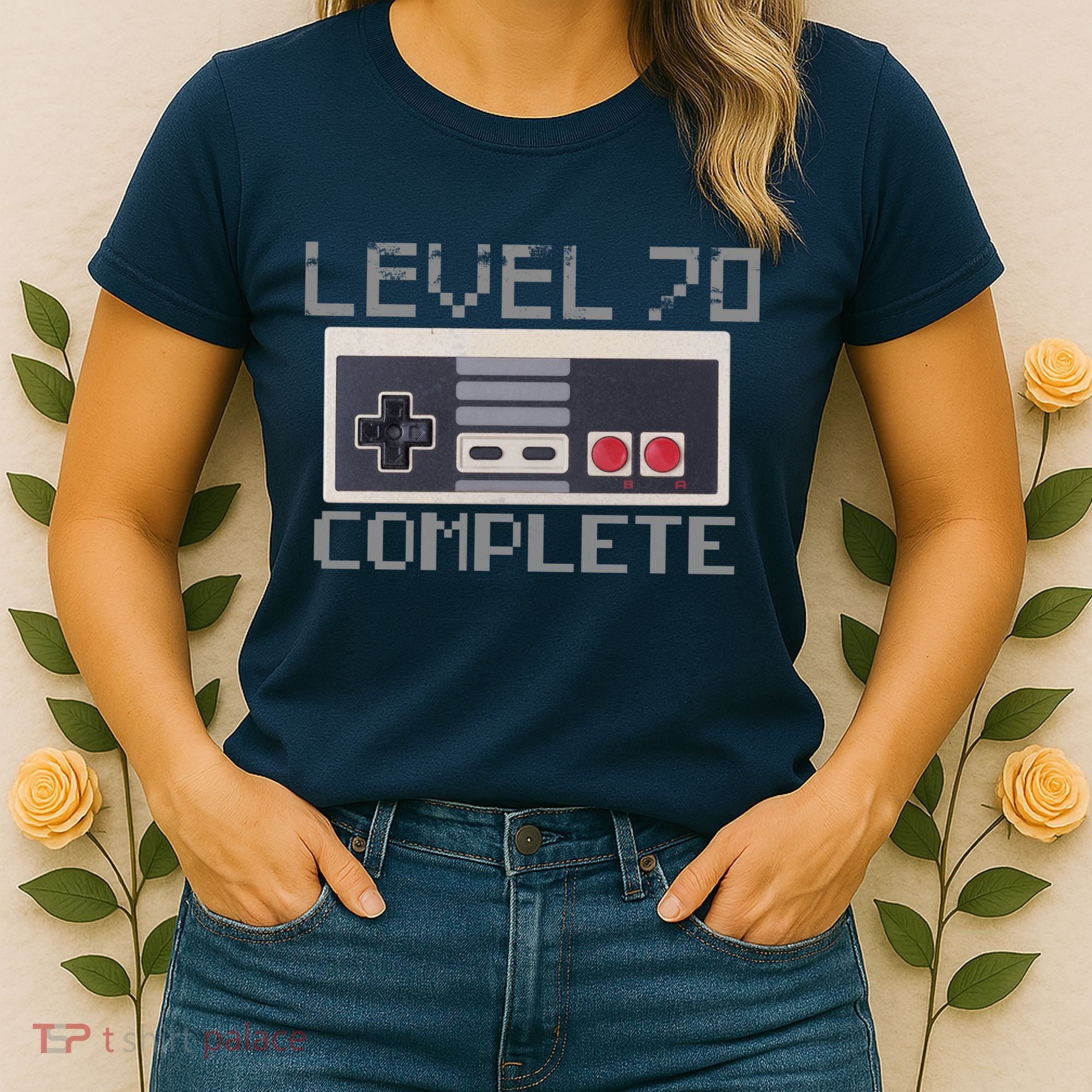 Level 70 Complete Retro Gamer 70th Birthday Women's T-Shirt