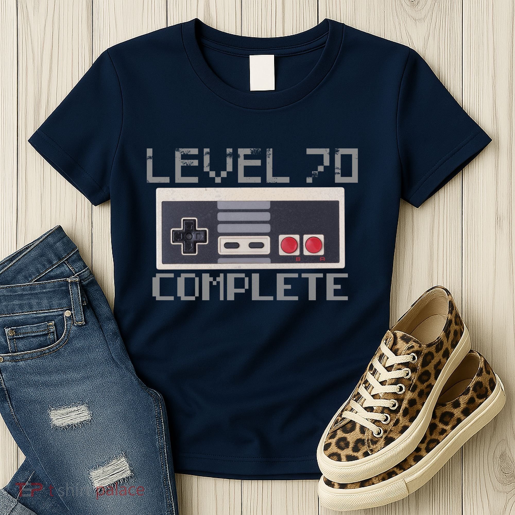 Level 70 Complete Retro Gamer 70th Birthday Women's T-Shirt