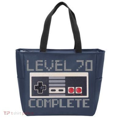 Level 70 Complete Retro Gamer 70th Birthday Tote Bag