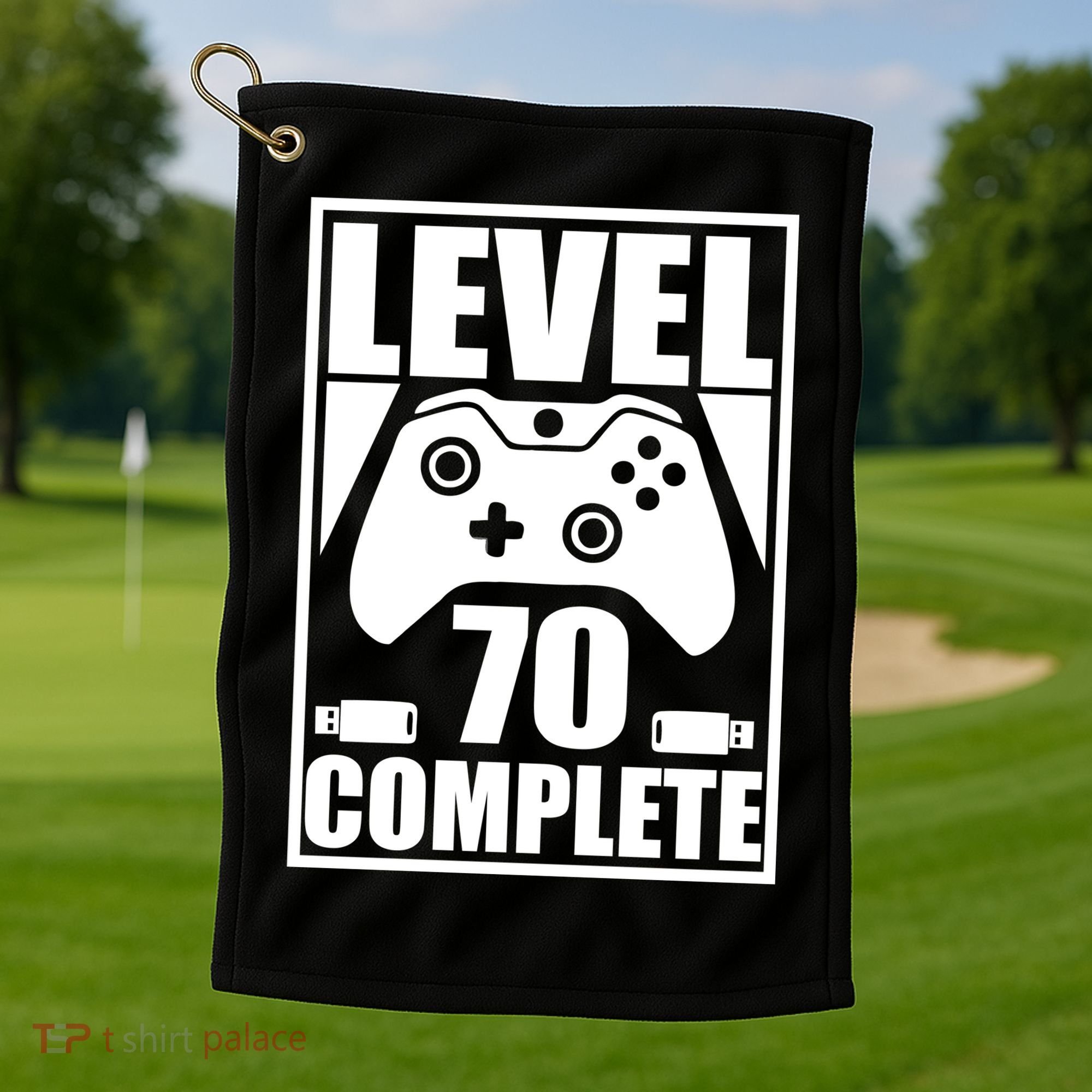 Level 70 Complete Video Gamer 70th Birthday Golf Towel