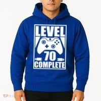 Level 70 Complete Video Gamer 70th Birthday Hoodie thumb 2