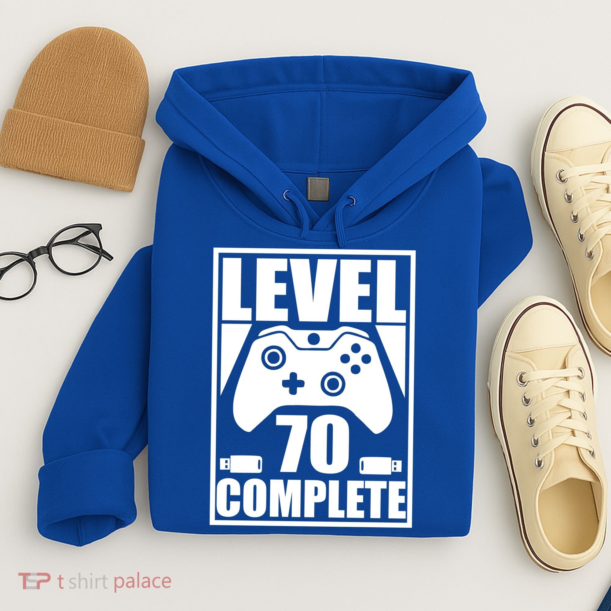 Level 70 Complete Video Gamer 70th Birthday Hoodie