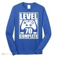 Level 70 Complete Video Gamer 70th Birthday Long Sleeve Shirt thumb 0