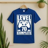 Level 70 Complete Video Gamer 70th Birthday T-Shirt thumb 2