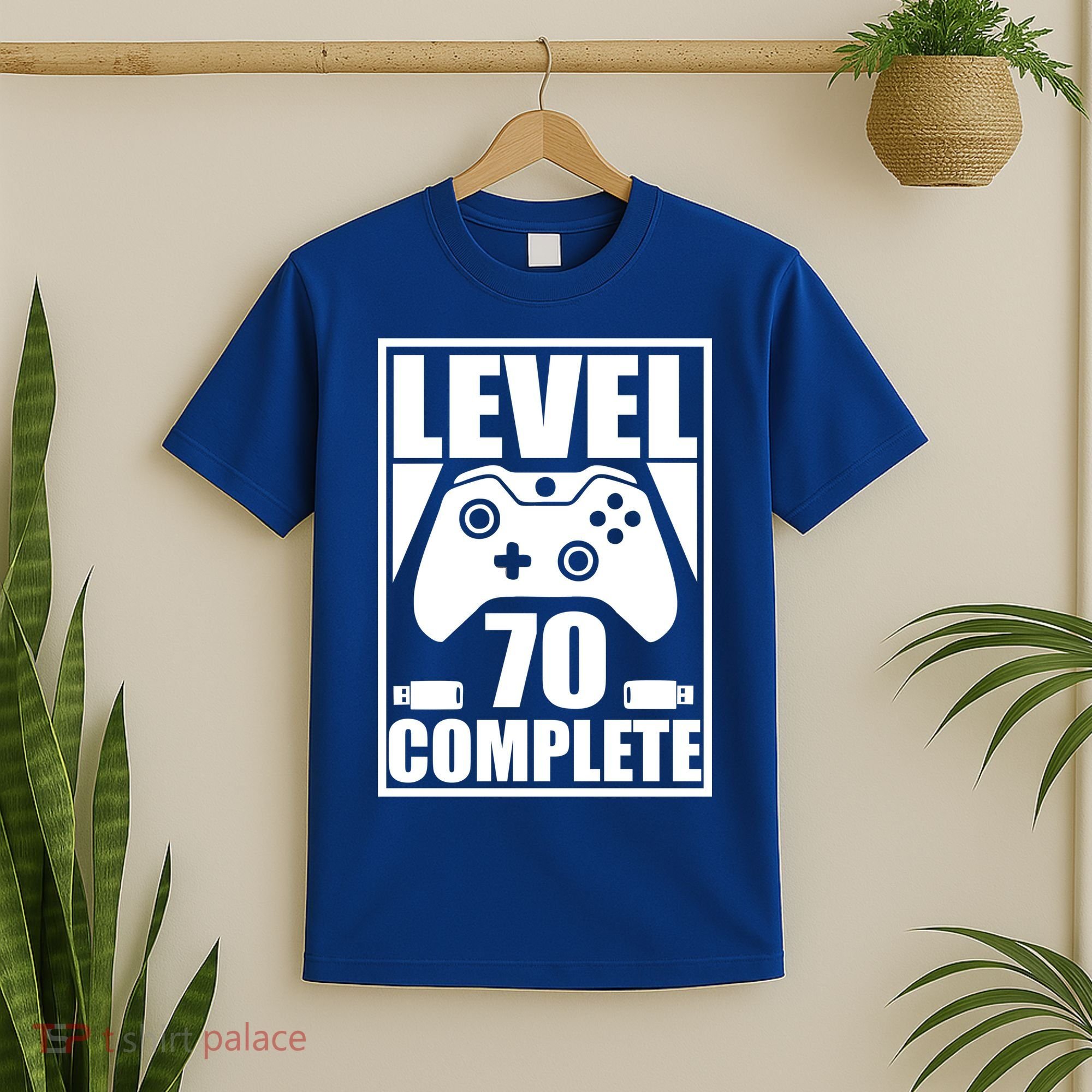 Level 70 Complete Video Gamer 70th Birthday T-Shirt