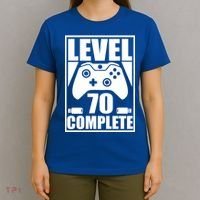 Level 70 Complete Video Gamer 70th Birthday T-Shirt thumb 4