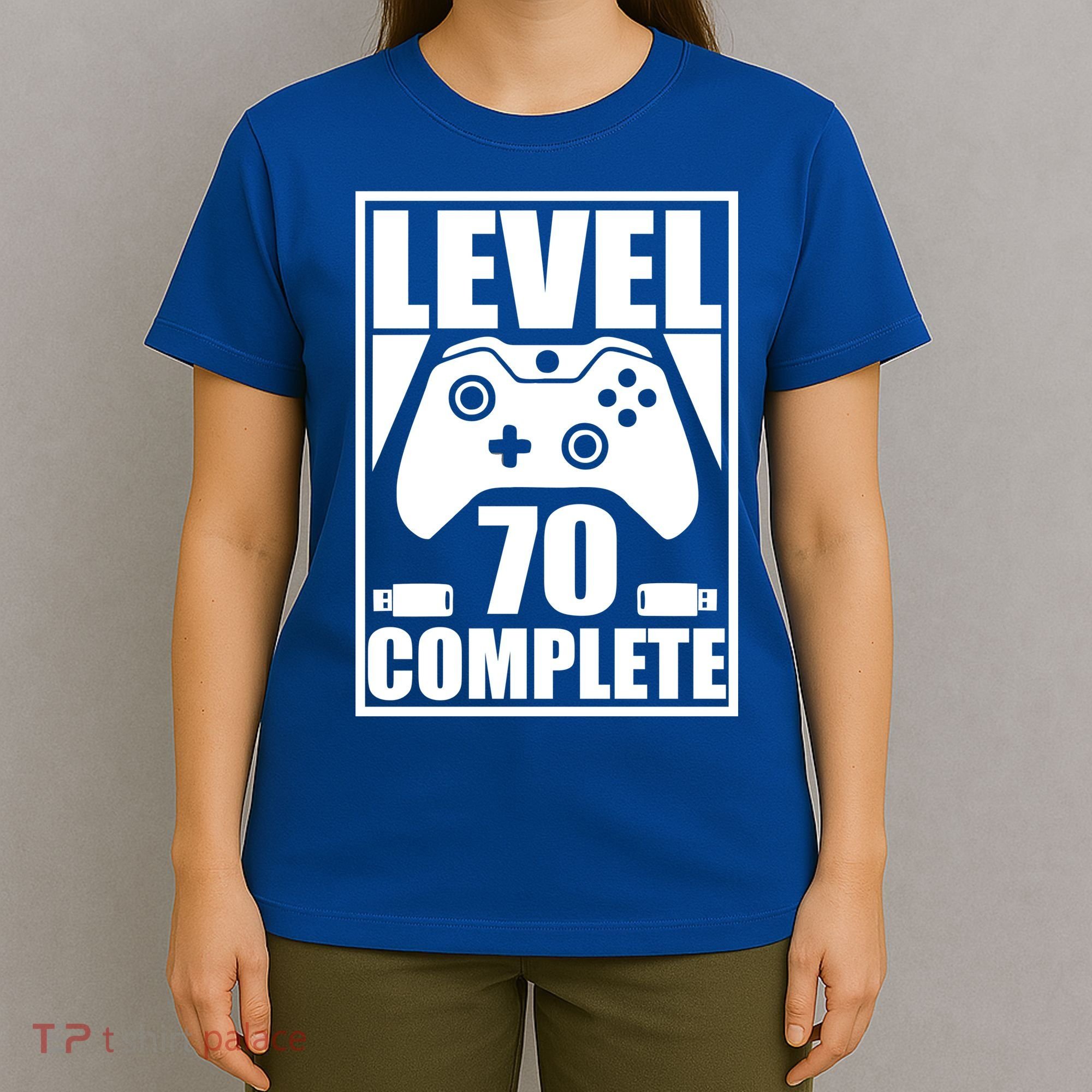 Level 70 Complete Video Gamer 70th Birthday T-Shirt