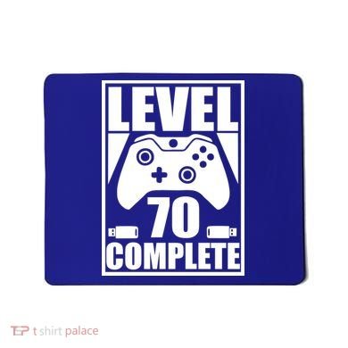 Level 70 Complete Video Gamer 70th Birthday Mousepad