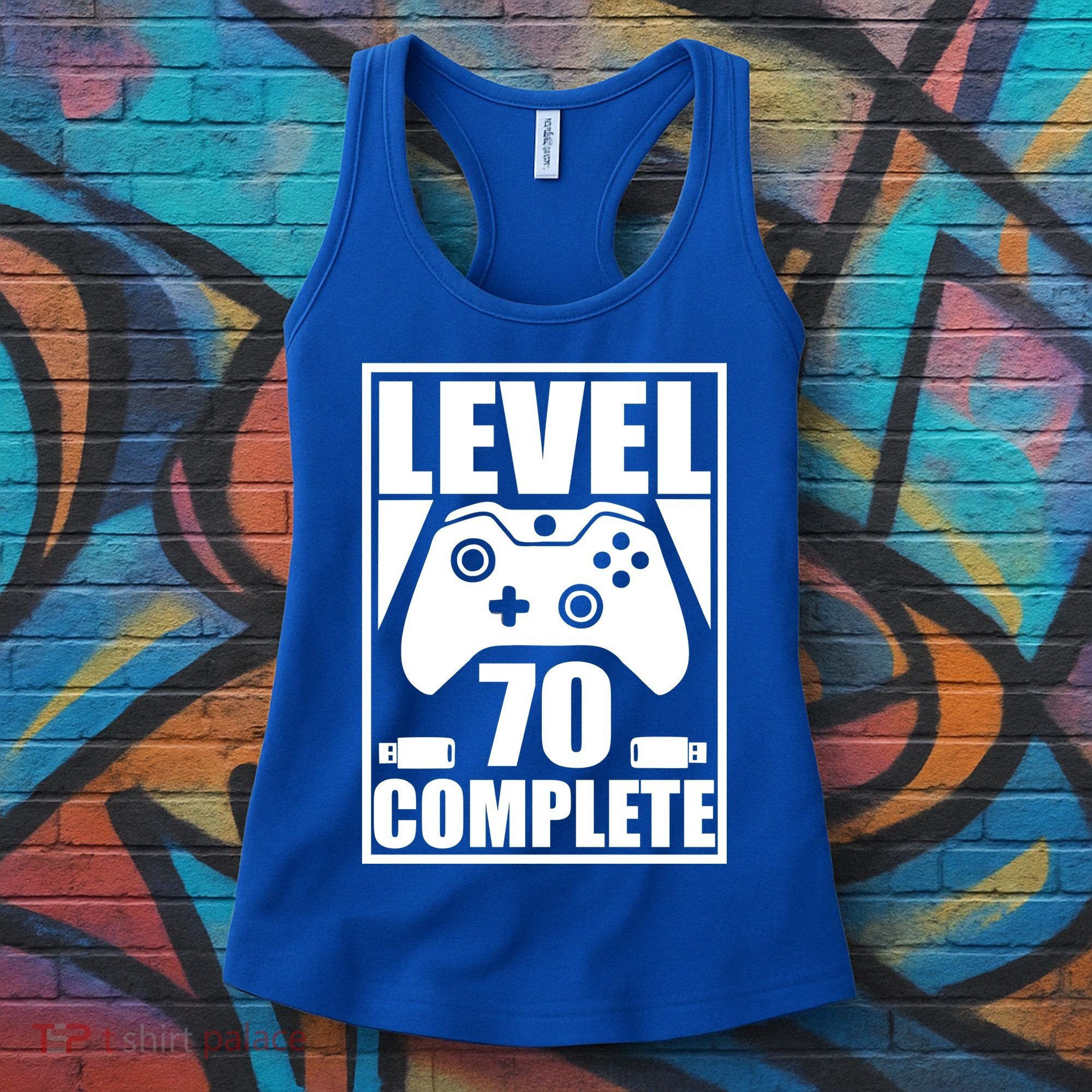 Level 70 Complete Video Gamer 70th Birthday Women's Tank Top