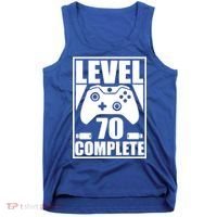Level 70 Complete Video Gamer 70th Birthday Tank Top thumb 0