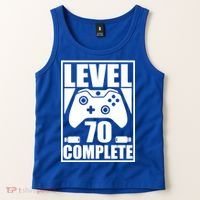 Level 70 Complete Video Gamer 70th Birthday Tank Top thumb 2