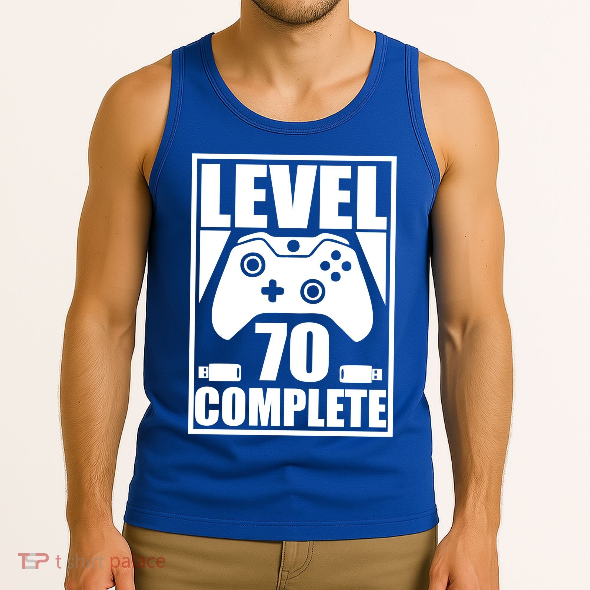 Level 70 Complete Video Gamer 70th Birthday Tank Top
