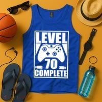 Level 70 Complete Video Gamer 70th Birthday Tank Top thumb 4