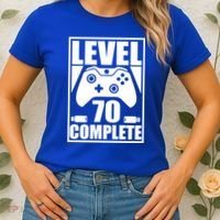 Level 70 Complete Video Gamer 70th Birthday Women's T-Shirt thumb 2