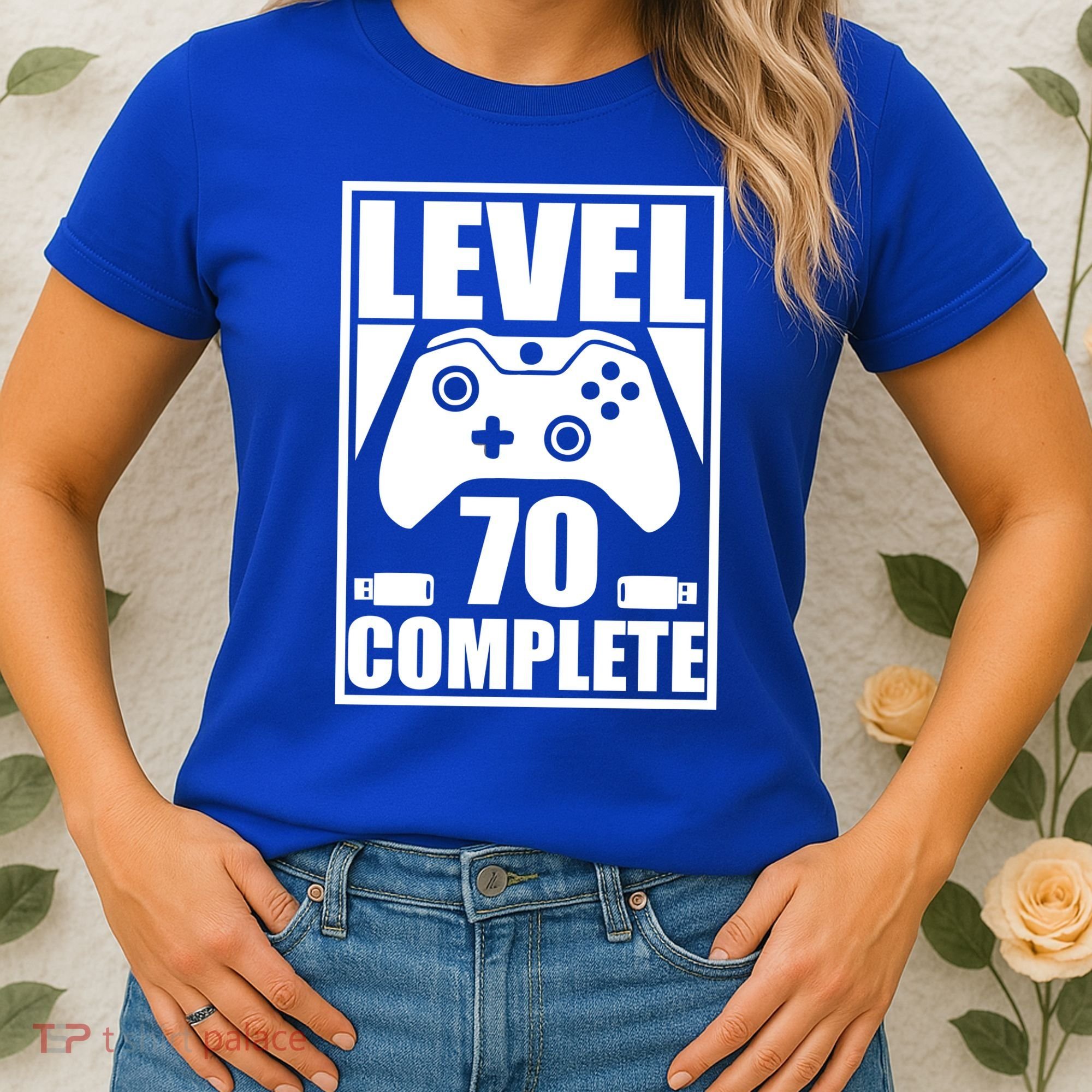 Level 70 Complete Video Gamer 70th Birthday Women's T-Shirt