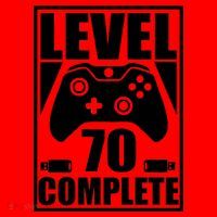 Level 70 Complete Video Gamer 70th Birthday Santa Hat thumb 1
