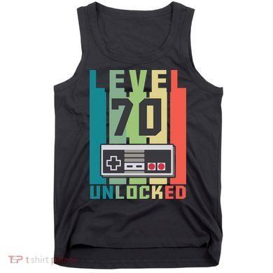 Level 70 Unlocked Funny Retro Gamer Birthday Tank Top