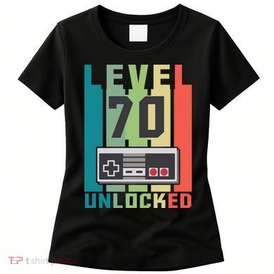 Level 70 Unlocked Funny Retro Gamer Birthday Women's T-Shirt
