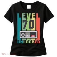 Level 70 Unlocked Funny Retro Gamer Birthday Women's T-Shirt thumb 0