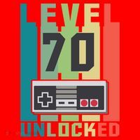 Level 70 Unlocked Funny Retro Gamer Birthday Santa Hat thumb 1