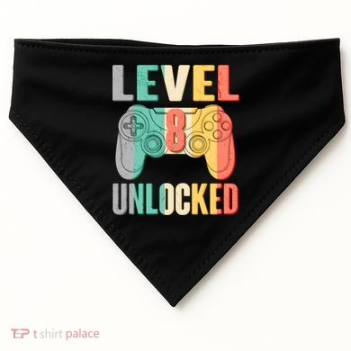 Level 8 Unlocked Eight Years Old USA-Made Doggie Bandana