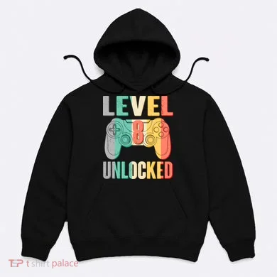 Level 8 Unlocked Eight Years Old Hoodie