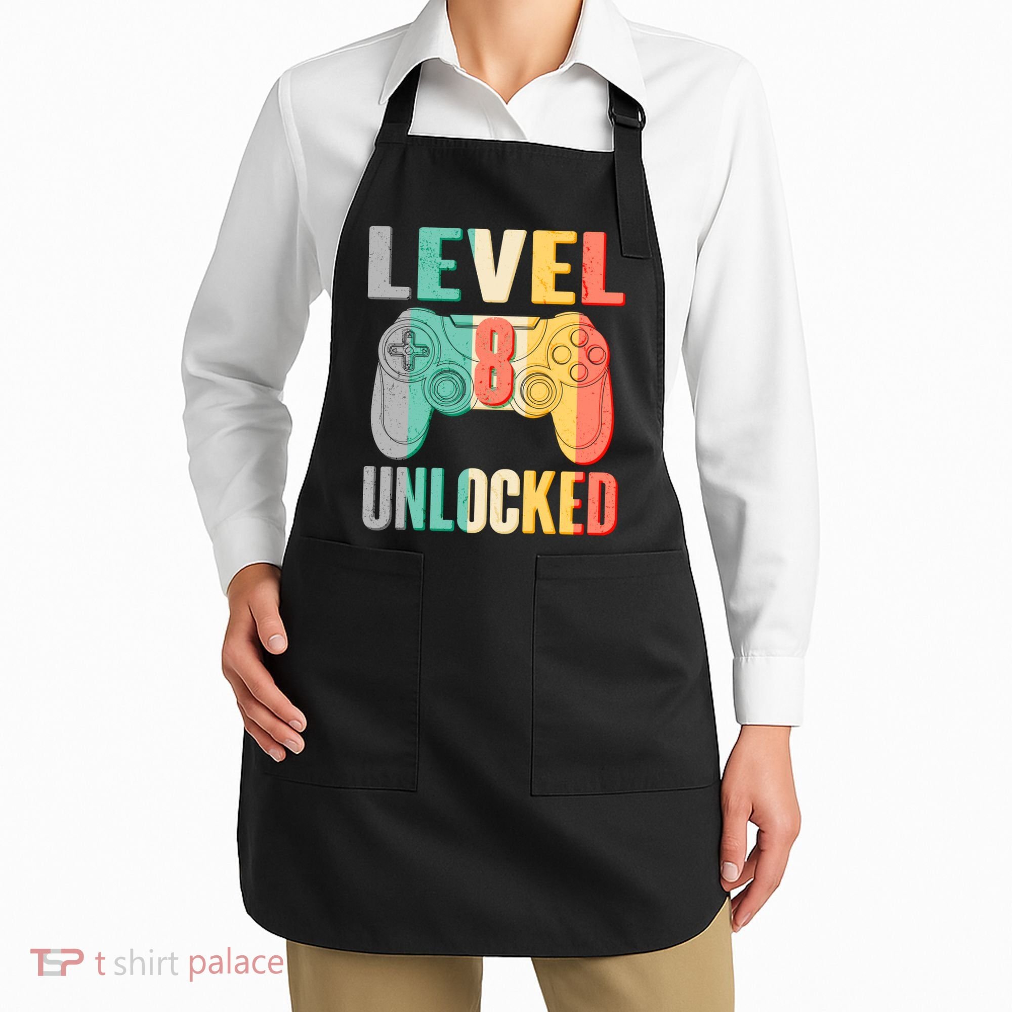 Level 8 Unlocked Eight Years Old Apron
