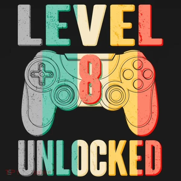 Level 8 Unlocked Eight Years Old Tank Top