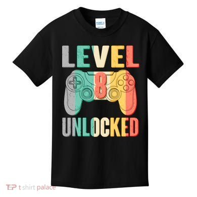 Level 8 Unlocked Eight Years Old Kids T-Shirt