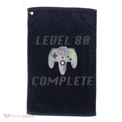 Level 80 Complete 80th Birthday Golf Towel