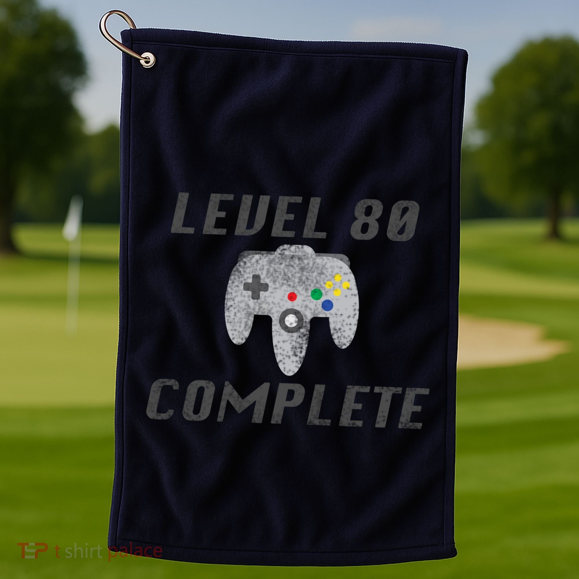 Level 80 Complete 80th Birthday Golf Towel