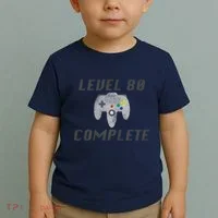 Level 80 Complete 80th Birthday Toddler T-Shirt thumb 2