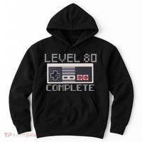Level 80 Complete Retro Gamer 80th Birthday Hoodie thumb 0
