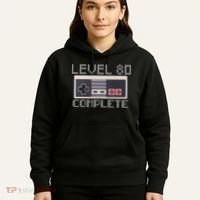 Level 80 Complete Retro Gamer 80th Birthday Hoodie thumb 5