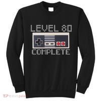 Level 80 Complete Retro Gamer 80th Birthday Sweatshirt thumb 0
