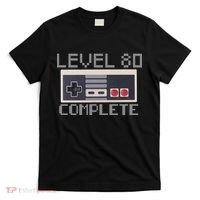 Level 80 Complete Retro Gamer 80th Birthday T-Shirt thumb 0