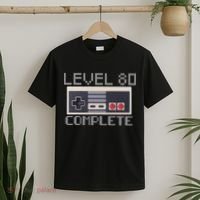 Level 80 Complete Retro Gamer 80th Birthday T-Shirt thumb 2