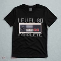 Level 80 Complete Retro Gamer 80th Birthday T-Shirt thumb 5
