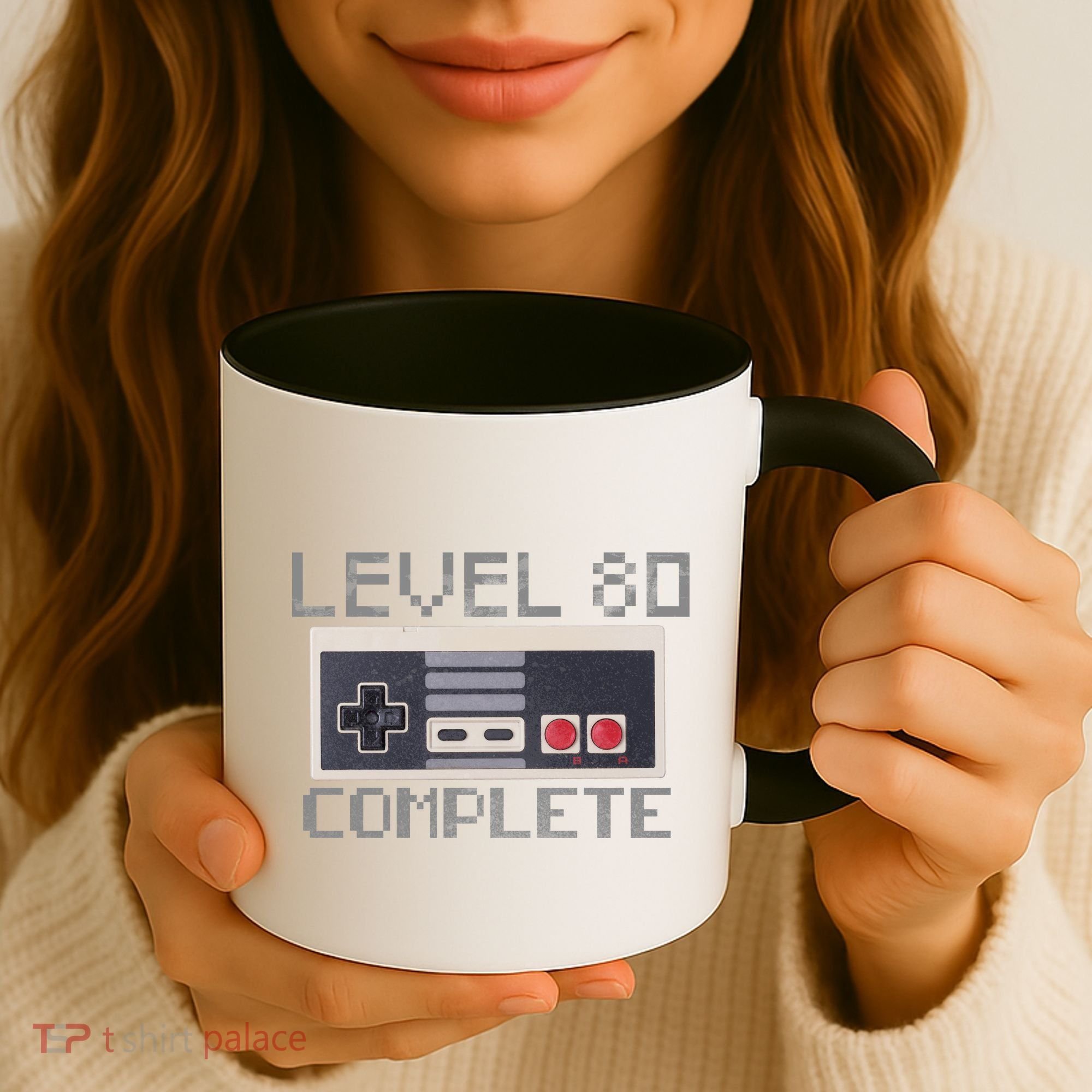 Level 80 Complete Retro Gamer 80th Birthday Coffee Mug