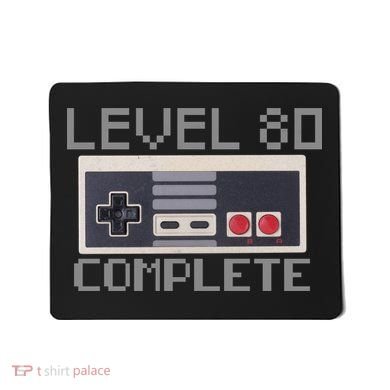 Level 80 Complete Retro Gamer 80th Birthday Mousepad